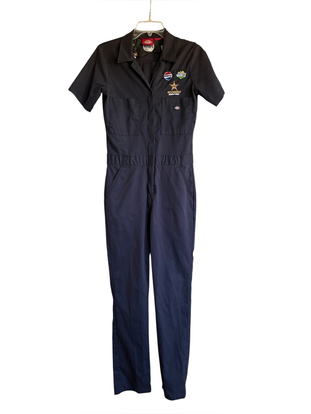 Dickies PepsiCo Coverall Small Black Temp-iQ Flex Jumpsuit Pepsi Starry Rockstar
